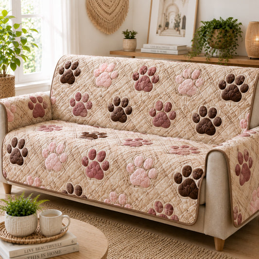 Cocoa Traverse Quilted Sofa Cover NCU0PVL1035