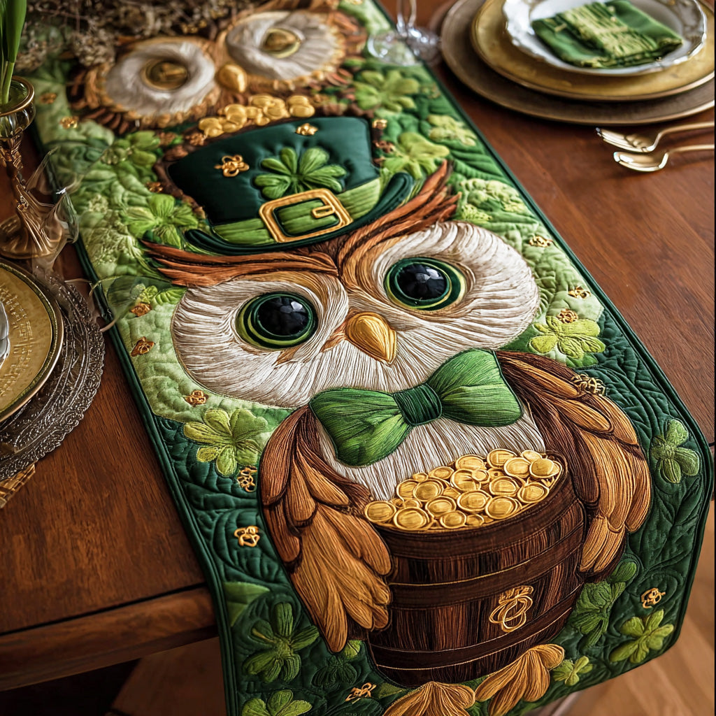 Coin Owl Quilted Table Runner NCU0NTD1358
