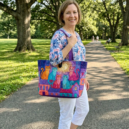 Color Cats Quilted Classic Tote Bag NCU0NTD1849