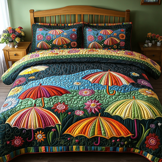 Color Splash 3-Piece Quilted Bedding Set NCU0DDK225