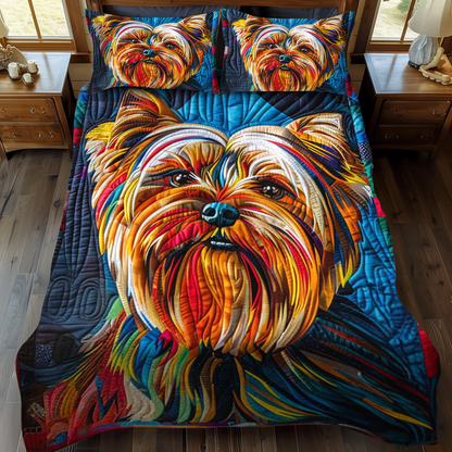 Colorful Canine 3-Piece Quilted Bedding Set NCU0NT018