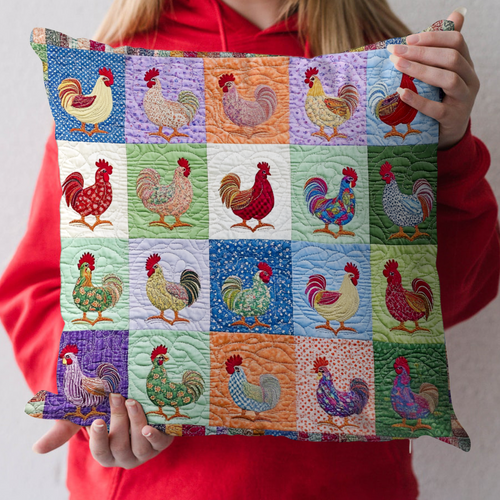 Colorful Crowing Quilted Pillow Case NCU0NNT911