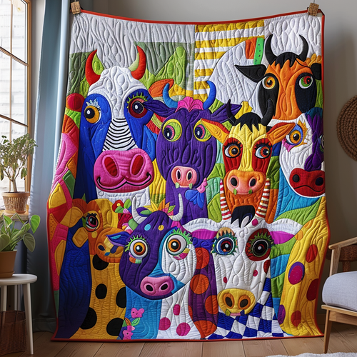 Colorful Herd Quilted Blanket NCU0NT063