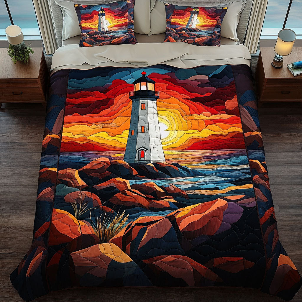 Colorful Twilight 3-Piece Quilted Bedding Set NCU0NNT268