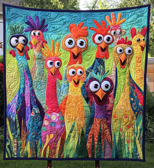 Colorful Cackle Quilted Blanket NCU0PT1941