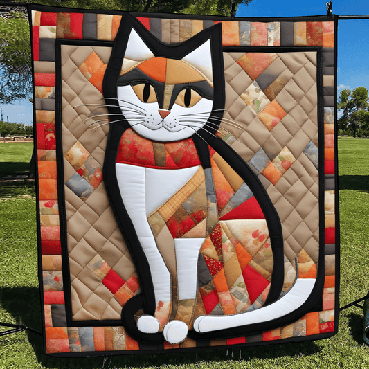 Colorful Catitude Quilted Blanket NCU0DV760