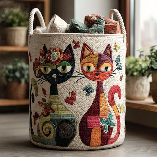 Colorful Companions Quilted Laundry Basket NCU0PTT1985