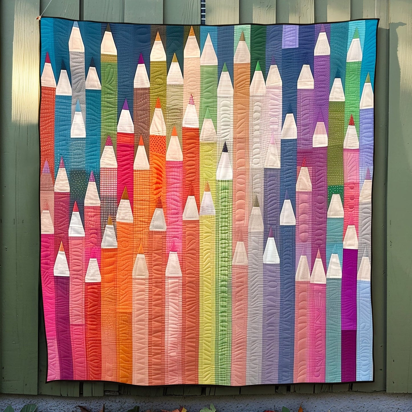 Colorful Creativity Quilted Blanket NCU0TL792