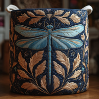 Colorful Dragonfly Quilted Laundry Basket NCU0DDK1159