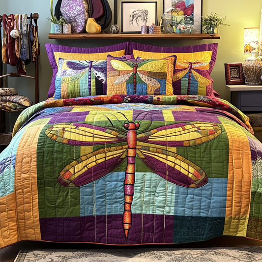 Colorful Flight 3-Piece Quilted Bedding Set NCU0NVH481