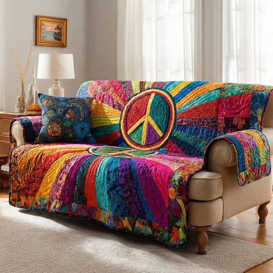 Colorful Freedom Quilted Sofa Cover NCU0NXD1498