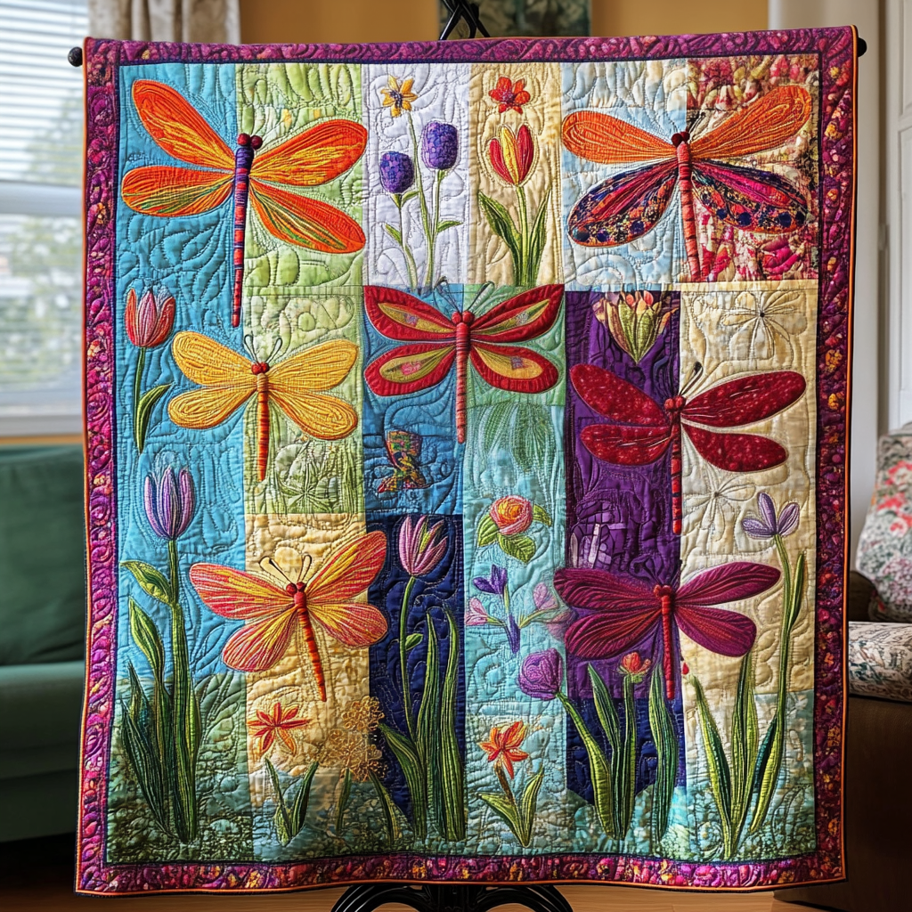 Colorful Wings Quilted Blanket NCU0NVH223