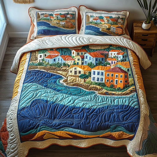 Colori del Mare 3-Piece Quilted Bedding Set NCU0DV525