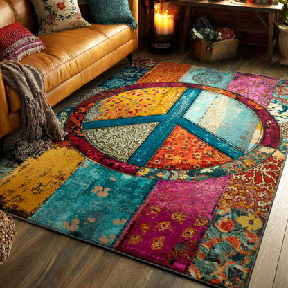 Colorwheel Peace Area Rug NCU0NXD1551