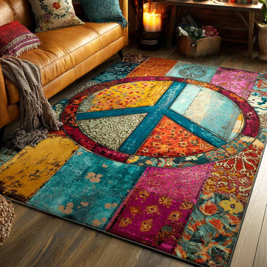 Colorwheel Peace Area Rug NCU0NXD1551