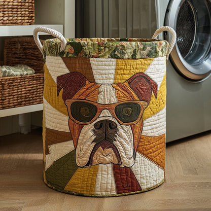 Cool Bulldog Quilted Laundry Basket NCU0HNH018