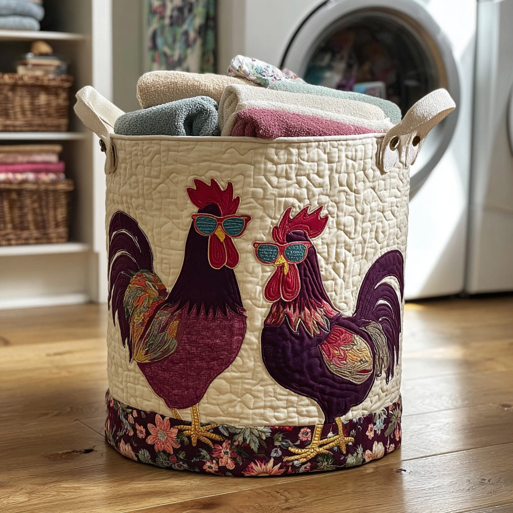 Cool Chicken Quilted Laundry Basket NCU0HNH822