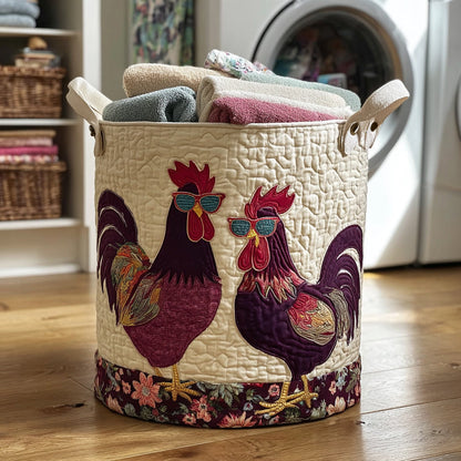 Cool Chicken Quilted Laundry Basket NCU0HNH822