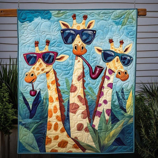 Cool Giraffe Trio Quilted Blanket NCU0NT876