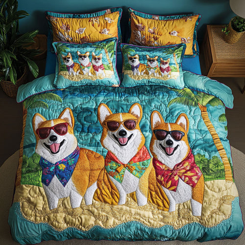 Cool Pup Crew 3-Piece Quilted Bedding Set NCU0NNT709
