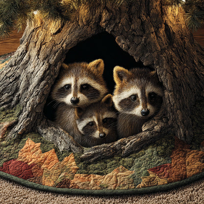 Coon Trio Christmas Quilted Tree Skirt NCU0PVL772