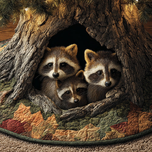 Coon Trio Christmas Quilted Tree Skirt NCU0PVL772