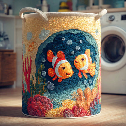 Coral Clownfish Quilted Laundry Basket NCU0NTD379