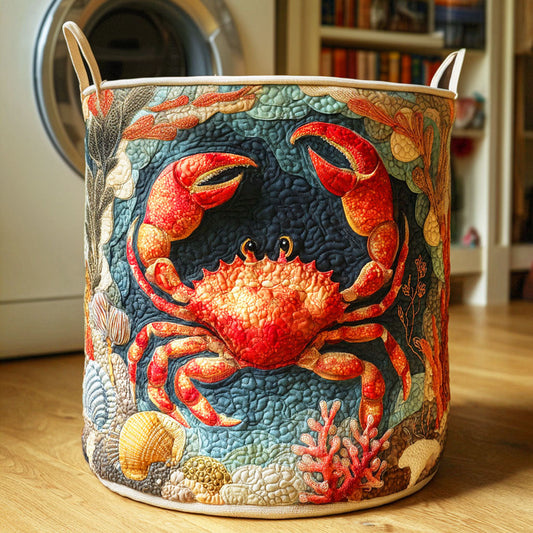 Coral Crab Quilted Laundry Basket NCU0NTD382
