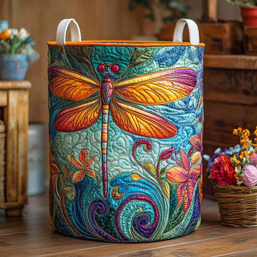 Coral Dream Wings Quilted Laundry Basket NCU0NXD820