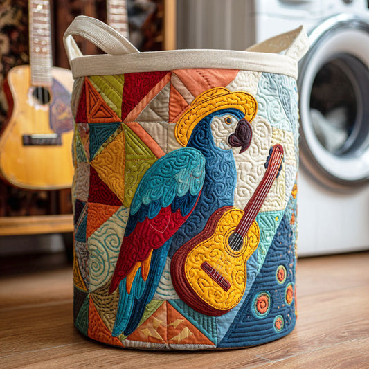 Coral Feather Quilted Laundry Basket NCU0NTD215