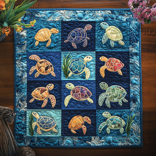 Coral Glide Quilted Table Topper NCU0PTT679