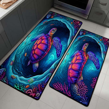 Coral Path Kitchen Area Rug NCU0TD1436