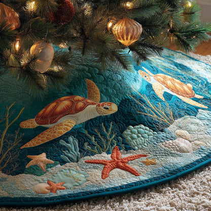 Coral Voyage Christmas Quilted Tree Skirt NCU0PVL751
