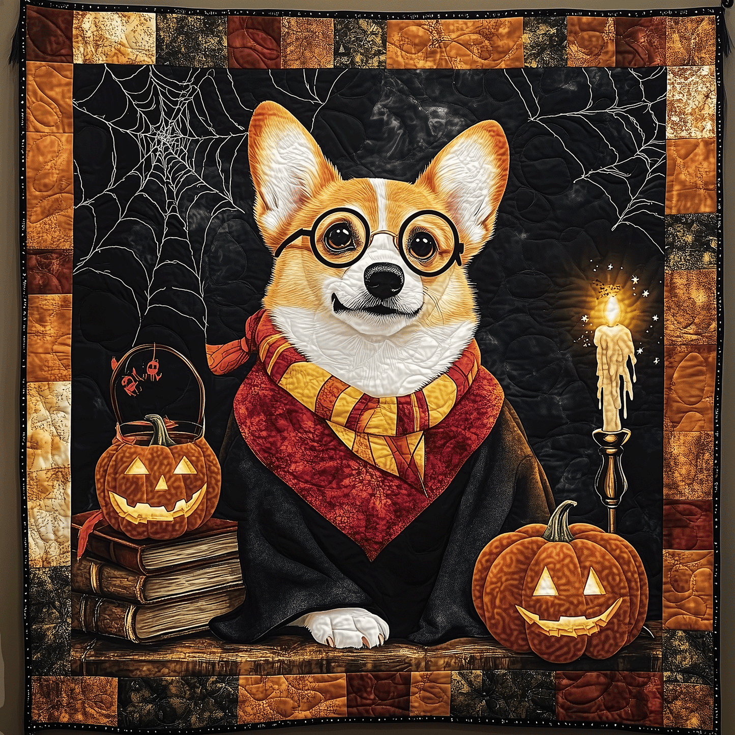 Corgi Bewitching Tale Quilted Blanket NCU0TH1745
