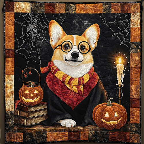 Corgi Bewitching Tale Quilted Blanket NCU0TH1745