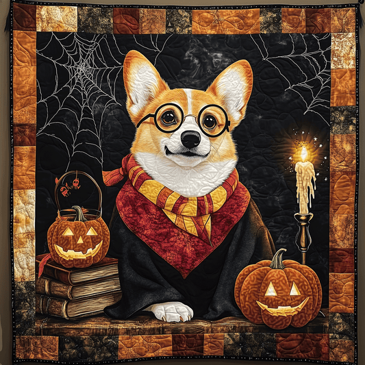 Corgi Bewitching Tale Quilted Blanket NCU0TH1745