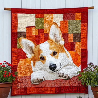 Corgi Charm Quilted Blanket NCU0NNT667