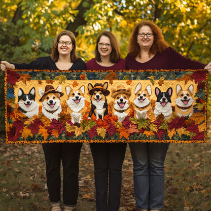 Corgi Cluster Quilted Table Runner NCU0NNT778