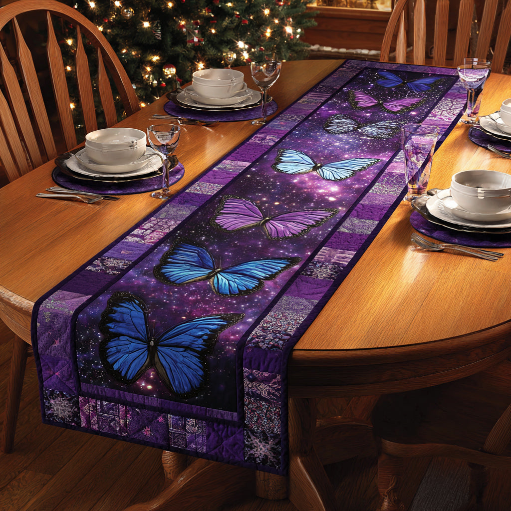 Cosmic Butterfly Quilted Table Runner NCU0HNH674