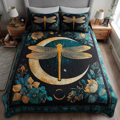 Cosmic Dragonfly 3-Piece Quilted Bedding Set NCU0HNH302