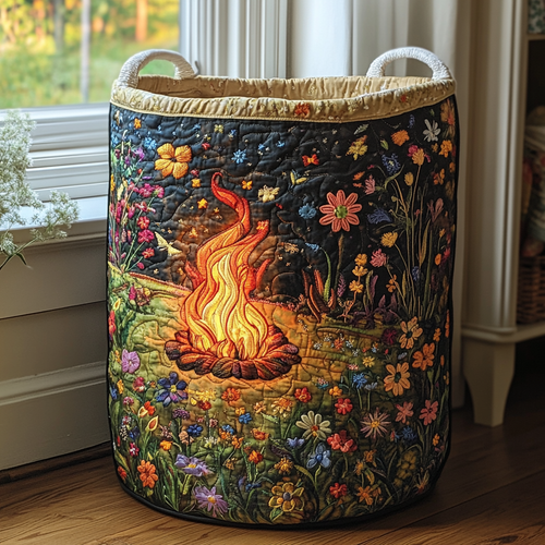 Cosmic Fire Quilted Laundry Basket NCU0DDK878