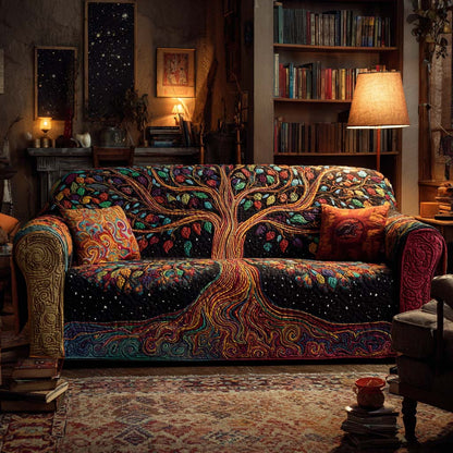 Cosmic Forest Night Quilted Sofa Cover NCU0NXD1237
