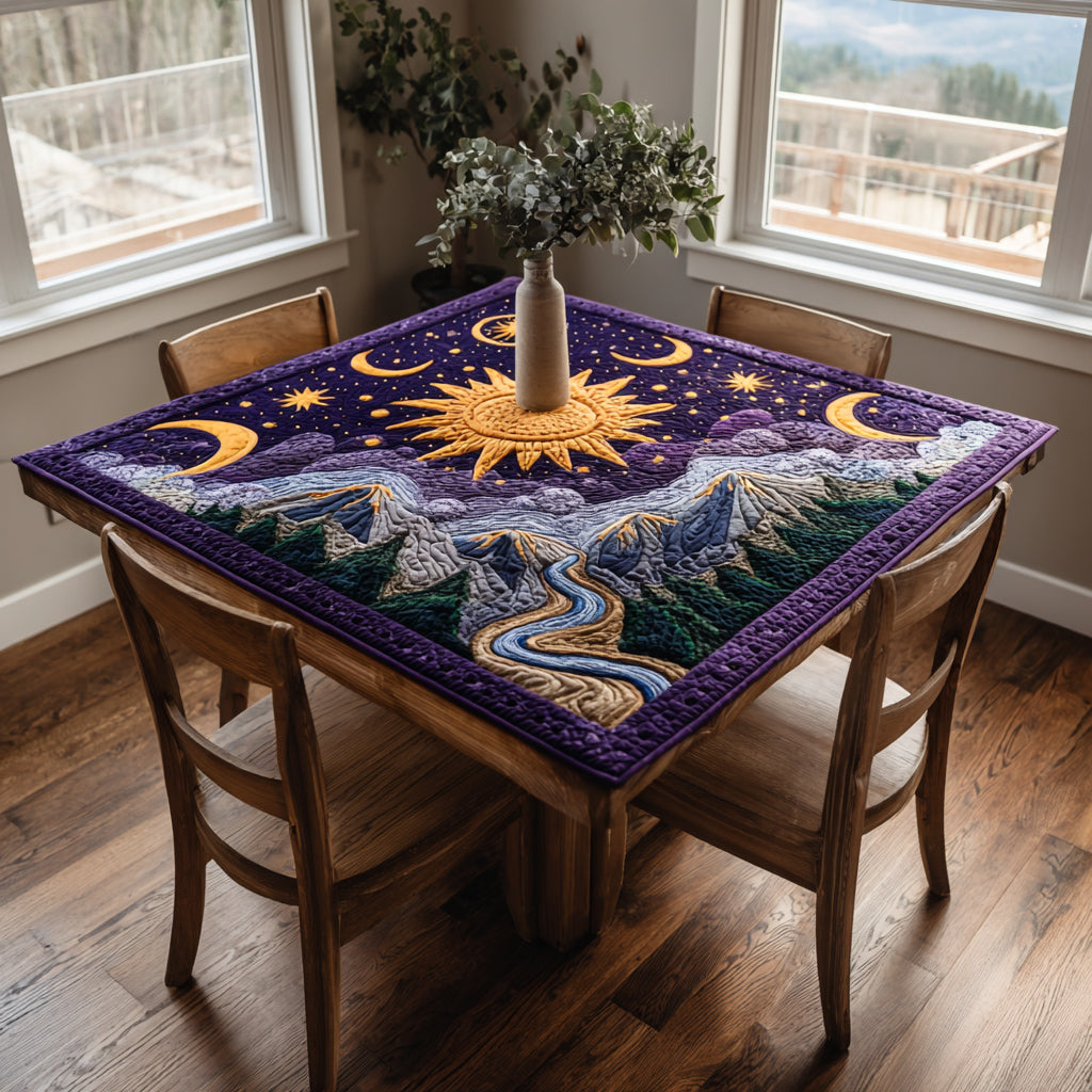 Cosmic Sun River Quilted Table Topper NCU0HNH184