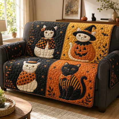 Costume Kittens Quilted Sofa Cover NCU0PVL945