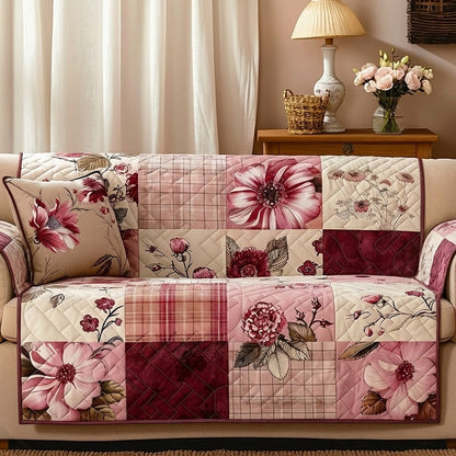 Cottage Blooms Quilted Sofa Cover NCU0DQQ0463
