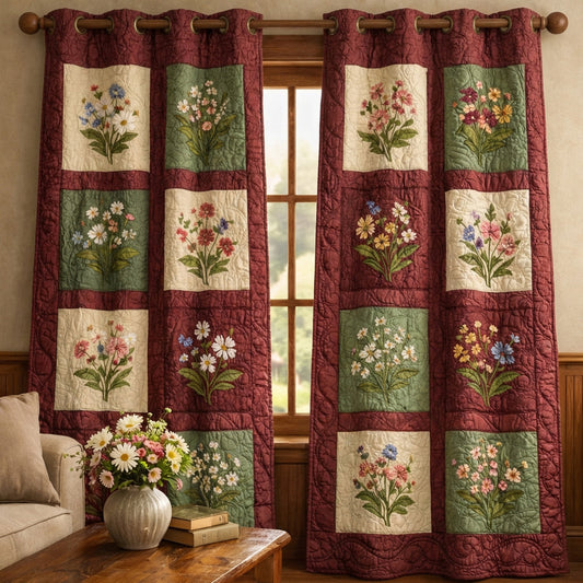 Cottage Blossom Quilted Curtains NCU0NTV951