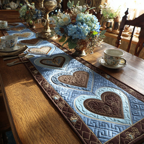 Cottage Blush Affair Quilted Table Runner NCU0PTT2767