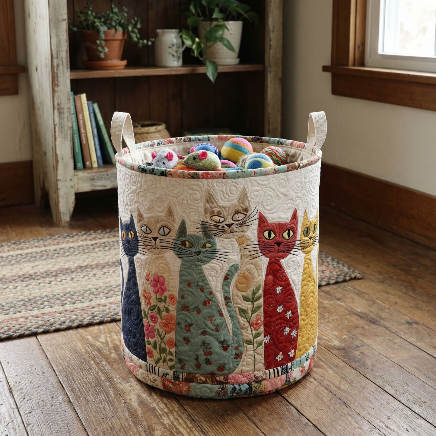 Homestead Heritage Quilted Laundry Basket NCU0PTT3116