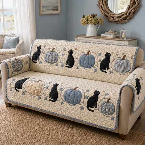 Cottage Cat Quilted Sofa Cover NCU0NTD2123
