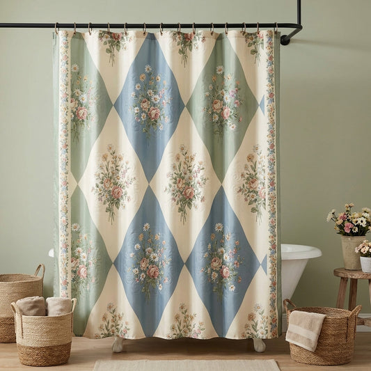 Cottage Diamond Shower Curtain NCU0NTV967